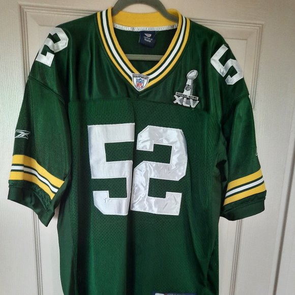 Green Bay Reebok NFL Superbowl XLV jersey #52 Clay Matthews size XXL. - Picture 1 of 5